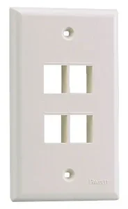 NK4FNIW | Panduit NetKey 1-Gang Flush Mount Faceplate - 4