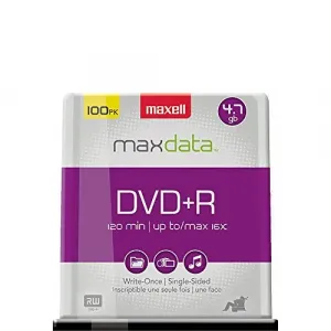 Maxell 639016 (r)  4.7gb 120-minute Dvd+rs (100-ct Spindle)