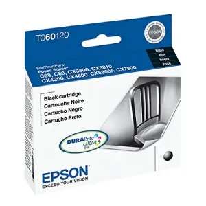 Original Epson T060120 Durabrite Ink Cartridge - Inkjet - Black - 1 Ea