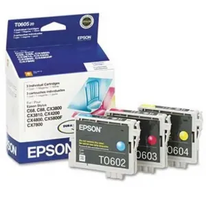 Original Epson T060520 Multi-pack Color Ink Cartridges For Stylus All-