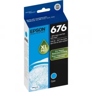 Original Epson T676XL220 Durabrite Ultra 676 Ink Cartridge - Cyan - In