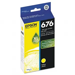 Original Epson T676XL420 Durabrite Ultra 676xl Ink Cartridge - Yellow 