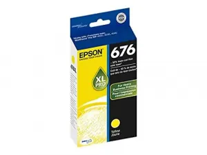 Original Epson T676XL420 Durabrite Ultra 676xl Ink Cartridge - Yellow 