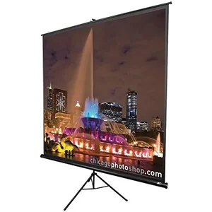 T72UWH | Elite Screens 72 Inch Portable Tripod Projector