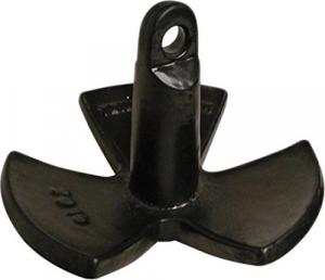 Seasense 50074544 River Anchor 15lb Blk Vinyl Coatd