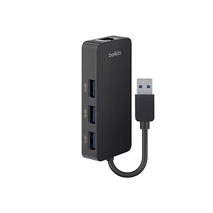 B2B128TT | Belkin USB 3.0 3-Port Hub with Gigabit Ethernet