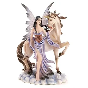 12109 | Dragon Crest Enchanting Fairy and Unicorn Figurine