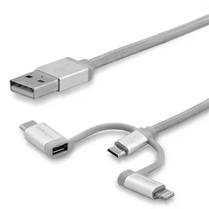 Startech CB LTCUB2MGR 6.6ft USB Multi-Charging Cable