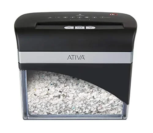 Ativa Ativa Micro-Cut Desktop Shredder - 8-Sheet Capacity,