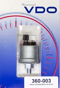 Vdo 360-003 Pressure Sender 80 Psi - 18-27 Nptf