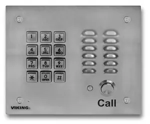 Viking VK-K-1700-3 Stainless Steel Vandal Resistant Entry Phone With K