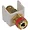 Hubbell Hubbell AV Connector: Gold Speaker Post with Red