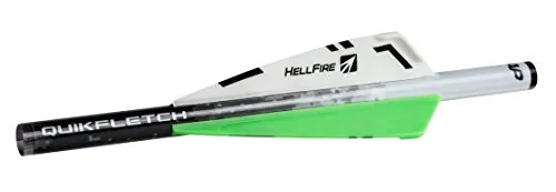 Nap 60-016 Quikfletch 3in Hellfire Std - 6 Pack Whitegreengreen