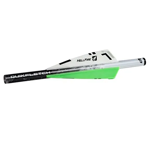 Nap 60-016 Quikfletch 3in Hellfire Std - 6 Pack Whitegreengreen