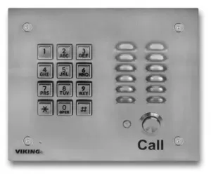 Viking VK-K-1700-3EWP Stainless Steel Vandal Resistant Entry Phone Wit