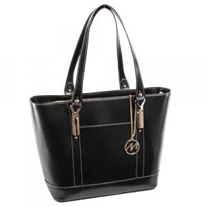 Mcklein 97715 Arya Black Leather Ladies Tote