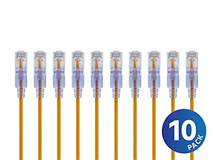 33273 | Monoprice 10-Pack 25ft SlimRun Cat6A Ethernet