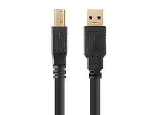 13746 | Monoprice 1.5FT USB 3.0 A to B Cable for High-Speed
