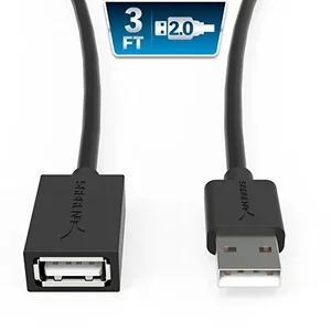 CB-2030 | Sabrent 3FT Black USB 2.0 Extension Cable