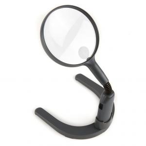 Carson GN55 4.3 Inch Hands Free Magnifier 2x Led Lighted Detach 2-in-1