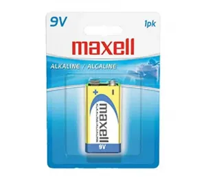 Maxell 721150 Alkaline Batteries, 6lr61 , 9 Volt,