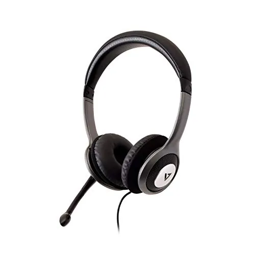 V7 HU521-2NP Deluxe 1.8m Usb Headphones With Noise Cancelling Mic