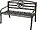 Gardman Usa Black Powder Coated Steel Park Bench with Bird