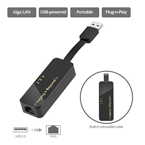 Siig LB-US0714-S1 Ac Lb-us0714-s1 Portable Usb 3.0 Gigabit Ethernet Ad