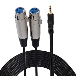 Pyle RA12312 Pro 12-gauge 3.5mm Male To Dual Xlr Female Cable44; 6ft P