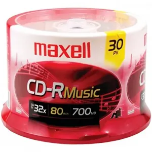 Maxell 625335 80-minute Music Cd-rs (30-ct Spindle) Mxlcdr80mu30pk