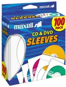 Maxell 190133 Cd-402 Cd-dvd Sleeves (100-pack) - Sleeve - Slide Insert