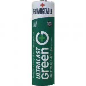 Ultralast ULGHP2AA Green High-power Rechargeables Aa Nimh Batteries44;