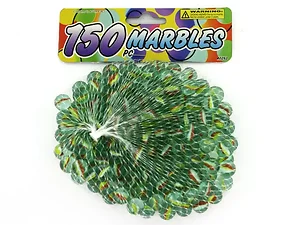 Bulk Buys Vibrant Swirl Glass Marbles - 150 Piece Set