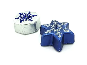 AR003 | Bulk Buys Elegant Metallic Snowflake Themed Candles