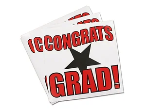 AR083 | Bulk Buys Graduation Mortarboard Stickers for