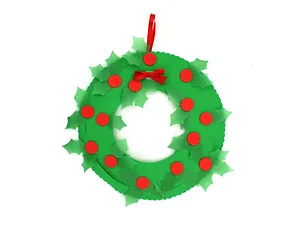 AR266 | Bulk Buys Holiday Tissue Paper Wreath Craft Kit for