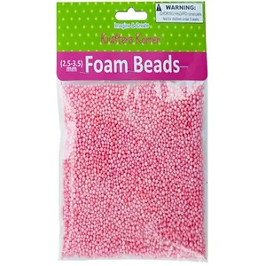 AC021 | Krafters Korner Bright Pink Foam Craft Beads for