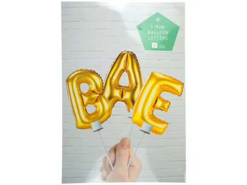 Bulk Buys Golden Balloon Cake Topper for Birthdays and