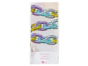 AF426 | Bulk Buys Colorful Foil Chain Link Balloons for