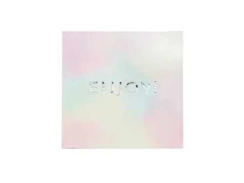 AF427 | Bulk Buys Pastel Marble Napkins with Foil 'Enjoy'