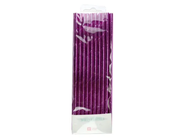 Bulk AF430 Pink Foil Straw 30 Pk