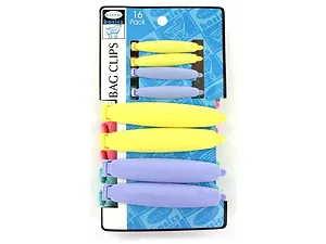 Bulk Buys Pastel Snap Bag Clips - Set of 16 in Two Sizes