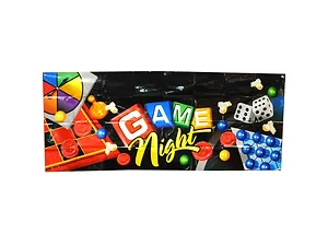 Bulk Buys Customizable Family Game Night Celebration Banner