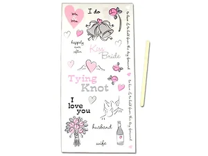 AR697 | Bulk Buys Wedding Scrapbook Rub-On Transfers for