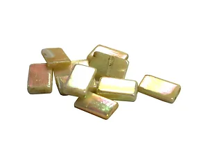 AR758 | Bulk Buys 13mm Rectangular White Freshwater Shell