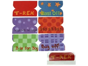 AT664 | Bulk Buys Little Boy Themed Plastic Index Tabs - 72