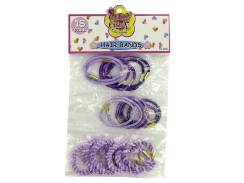 BE468 | Sassy Girl Assorted Elastic Hair Bands - 18 Pack Set