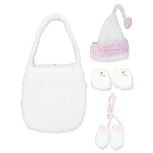 BG253 | Bulk Buys Cozy White Knit Bag with Toddler