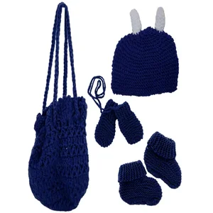 BG266 | Bulk Buys Winter Knit Gift Set: Bag with Booties,