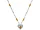 Bulk Buys Elegant Silver Heart Necklace with Glass Beads